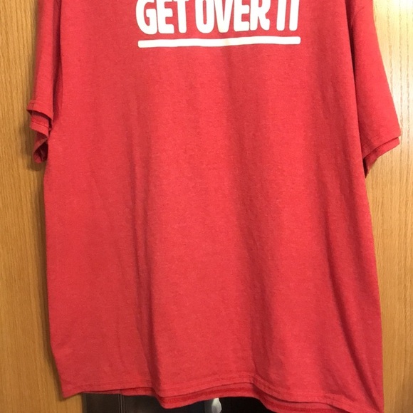 DOM “Get Over It” red short sleeve tee shirt size XL. - Picture 4 of 7